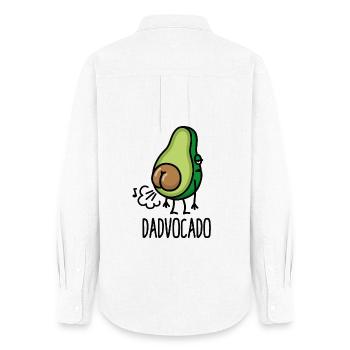 Dadvocado pétant Avocat papa Pet papa drôle - Chemise Oxford Femme - blanc - Dos - AI Model Female 172 light (172cm)