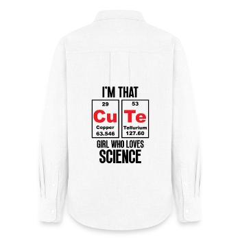 I'm That Cute Girl Who Loves Science - Women's Oxford Shirt - white - Back - AI Model Female 172 light (172cm)