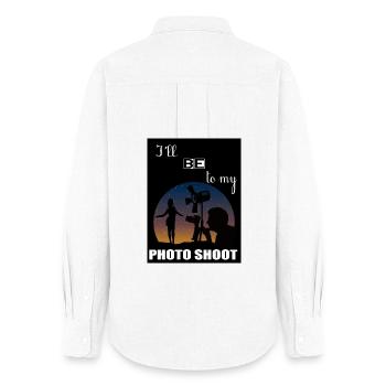 I will be SHOOTING - Women's Oxford Shirt - white - Back - AI Model Female 172 light (172cm)