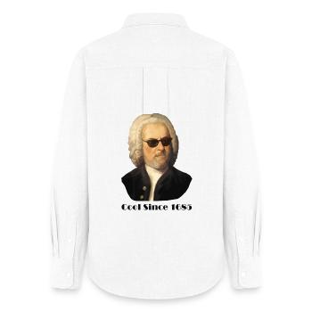 Johann Sebastian Bach – Cool mit Sonnenbrille und - Frauen Oxford Hemd - Weiß - Hinten - AI Model Female 172 light (172cm)