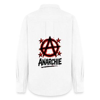 Anarchie - Punk - Révolution - Chemise Oxford Femme - blanc - Dos - AI Model Female 172 light (172cm)