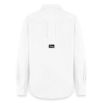 slay jugendwort preach Thank You Statement - Women's Oxford Shirt - white - Back - AI Model Female 172 light (172cm)