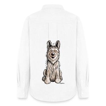 Berger Picard - Chien- Cadeau - Chemise Oxford Femme - blanc - Dos - AI Model Female 172 light (172cm)