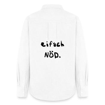 eifach nöd - Women's Oxford Shirt - white - Back - AI Model Female 172 light (172cm)
