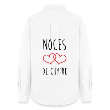 Wedding of Cyprus 6 Years Wedding - Women's Oxford Shirt - white - Back - AI Model Female 172 light (172cm)