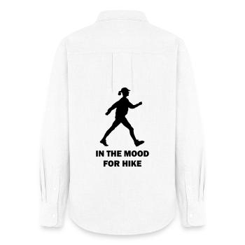 Walking, totally in the mood for walking - Women's Oxford Shirt - white - Back - AI Model Female 172 light (172cm)