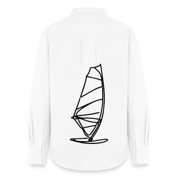 Dessin de planche à voile - Chemise Oxford Femme - blanc - Dos - AI Model Female 172 light (172cm)