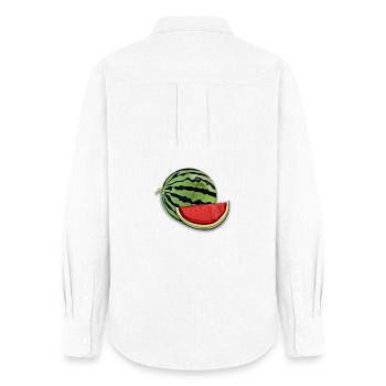 Melon - Women's Oxford Shirt - white - Back - AI Model Female 172 light (172cm)