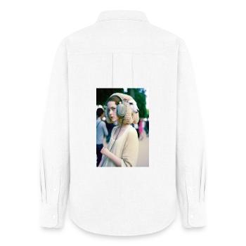 Anthropomorph 10 - Frauen Oxford Hemd - Weiß - Hinten - AI Model Female 172 light (172cm)