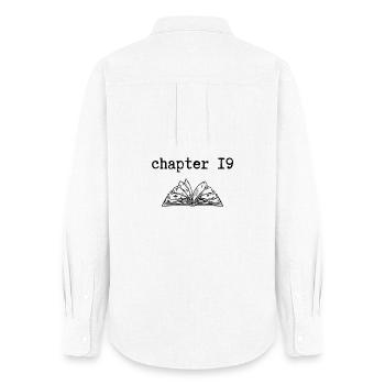chapter 19 Birthday - Women's Oxford Shirt - white - Back - AI Model Female 172 light (172cm)