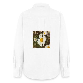 Gänseblümchen Sonnenlicht - Frauen Oxford Hemd - Weiß - Hinten - AI Model Female 172 light (172cm)