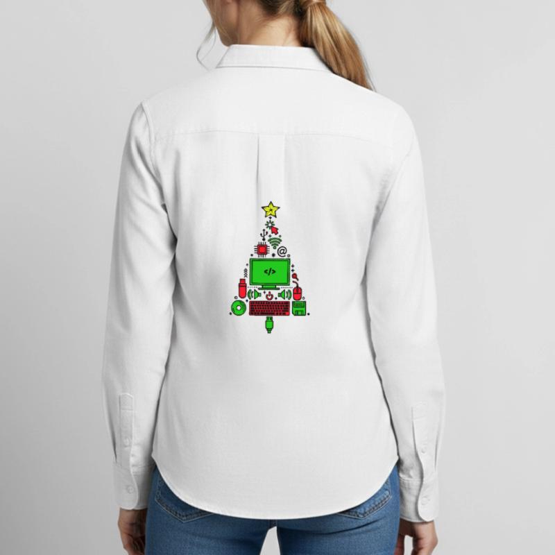 Code Computer Code Debug Scripting Programmer Women's Oxford Shirt