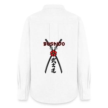 Bushido: Ehre in der Stille - Frauen Oxford Hemd - Weiß - Hinten - AI Model Female 172 light (172cm)