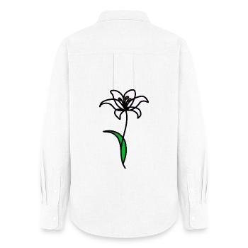 Minimalist Lily - Women's Oxford Shirt - white - Back - AI Model Female 172 light (172cm)