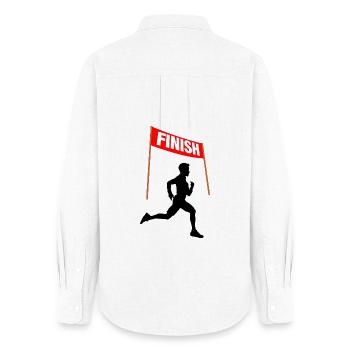 Runner Finish – Victory Run - Women's Oxford Shirt - white - Back - AI Model Female 172 light (172cm)