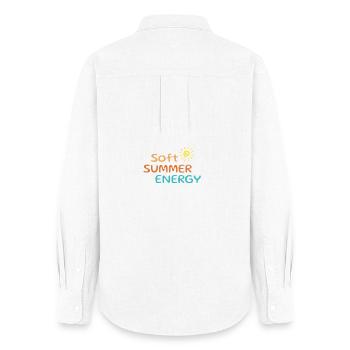 Soft Summer Energy Shirt – Aesthetic Vibes - Women's Oxford Shirt - white - Back - AI Model Female 172 light (172cm)