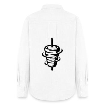 Doner kebab skewer - Women's Oxford Shirt - white - Back - AI Model Female 172 light (172cm)