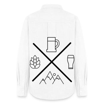 Beer - Women's Oxford Shirt - white - Back - AI Model Female 172 light (172cm)