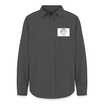 Points de Gloire - Chemise Oxford Femme - charbon - Devant - AI Model Female 172 light (172cm)