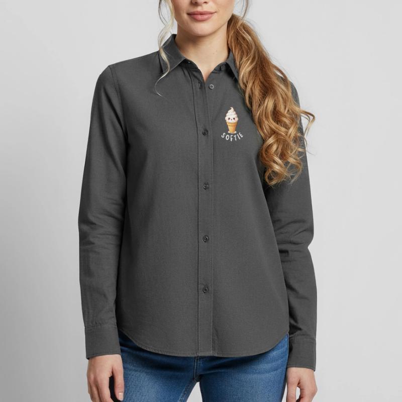 Softie. Softeis Liebe Eiscreme Statement Frauen Oxford Hemd