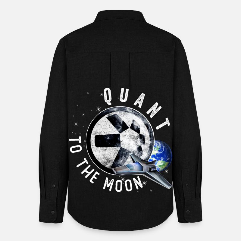 Quant Krypto Shirt Crypto Blockchain Geld Geschenk - Frauen Oxford Hemd - Schwarz