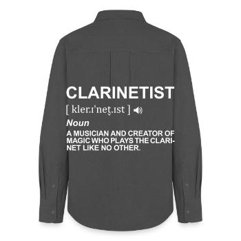 Clarinet player definition - Women's Oxford Shirt - anthracite - Back - AI Model Female 172 light (172cm)