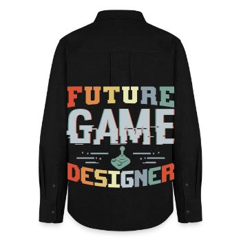 Futur développeur de jeux - Chemise Oxford Femme - noir - Dos - AI Model Female 172 light (172cm)