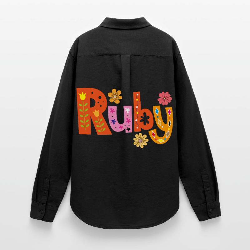 Personalized Ruby Name Women's Oxford Shirt