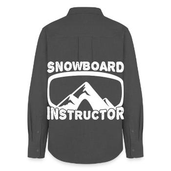 Funny Snowboard Instructor - Women's Oxford Shirt - anthracite - Back - AI Model Female 172 light (172cm)
