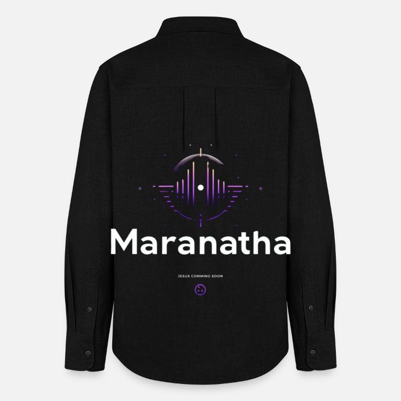 Maranatha Worship Wave - Women's Oxford Shirt - black