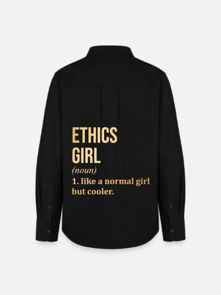 Ethik Ethik Ethik - Frauen Oxford Hemd - Schwarz
