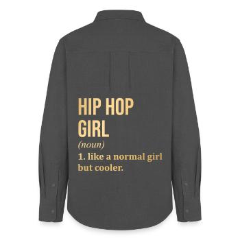 Hip Hop - Women's Oxford Shirt - anthracite - Back - AI Model Female 172 light (172cm)