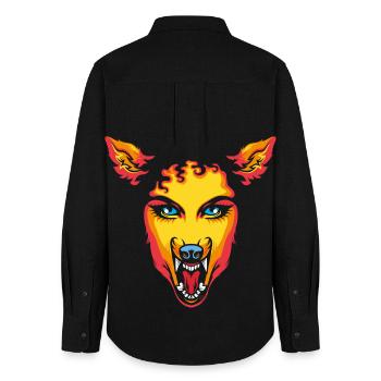Stay Wild - Women's Oxford Shirt - black - Back - AI Model Female 172 light (172cm)