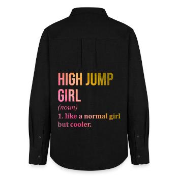 High Jump - Women's Oxford Shirt - black - Back - AI Model Female 172 light (172cm)