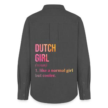 Dutch - Women's Oxford Shirt - anthracite - Back - AI Model Female 172 light (172cm)