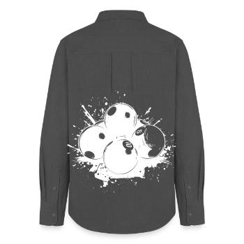 Boules de billard Graffiti - Chemise Oxford Femme - charbon - Dos - AI Model Female 172 light (172cm)