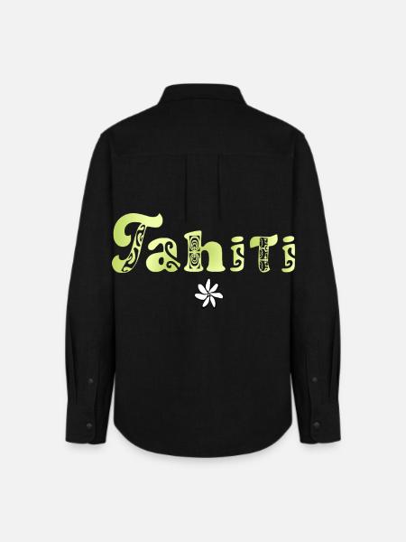 Tahiti (Limette) - Frauen Oxford Hemd - Schwarz