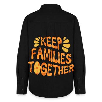 Menschlichkeit Equality Keep Families Together - Frauen Oxford Hemd - Schwarz - Hinten - AI Model Female 172 light (172cm)