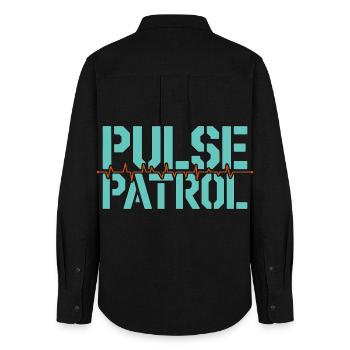 Cardiac Tech Pulse Patrol Pacemaker Technician - Women's Oxford Shirt - black - Back - AI Model Female 172 light (172cm)