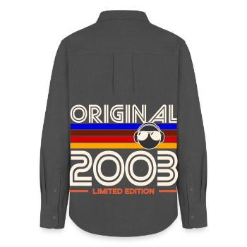 Original 2003 Limited Edition - Women's Oxford Shirt - anthracite - Back - AI Model Female 172 light (172cm)