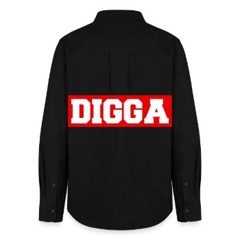 Digga - Frauen Oxford Hemd - Schwarz - Hinten - AI Model Female 172 light (172cm)