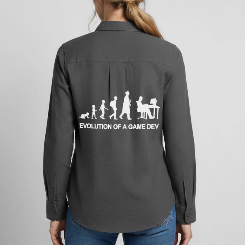 Game Developer Evolution Women's Oxford Shirt