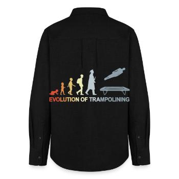 Vintage Trampoline Jumper Evolution - Chemise Oxford Femme - noir - Dos - AI Model Female 172 light (172cm)