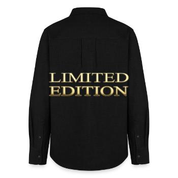 Limited Edition - Frauen Oxford Hemd - Schwarz - Hinten - AI Model Female 172 light (172cm)