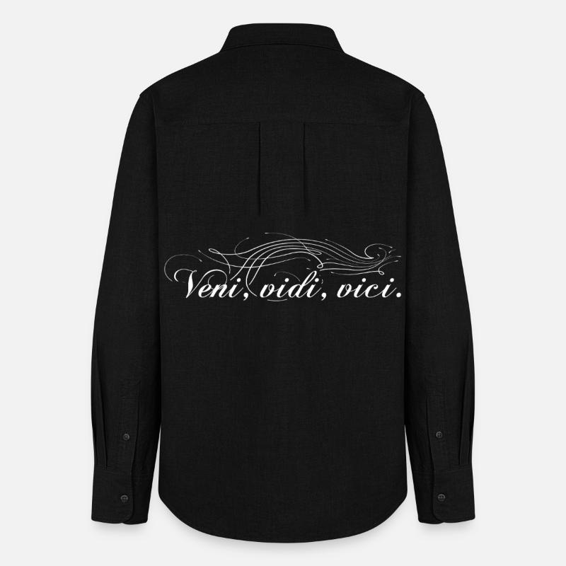 Veni vidi vici - Frauen Oxford Hemd - Schwarz