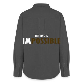 NO THING IS IMPOSSIBLE - Women's Oxford Shirt - anthracite - Back - AI Model Female 172 light (172cm)