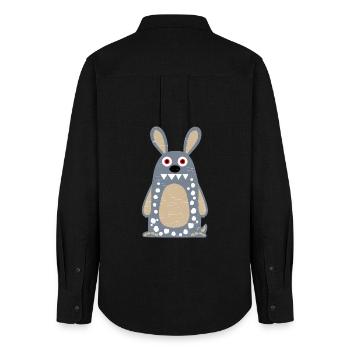 Crazy Rabbit - Women's Oxford Shirt - black - Back - AI Model Female 172 light (172cm)
