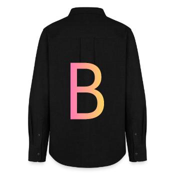 b - Women's Oxford Shirt - black - Back - AI Model Female 172 light (172cm)