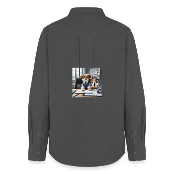 Professional Cosplay Dogs - Women's Oxford Shirt - anthracite - Back - AI Model Female 172 light (172cm)