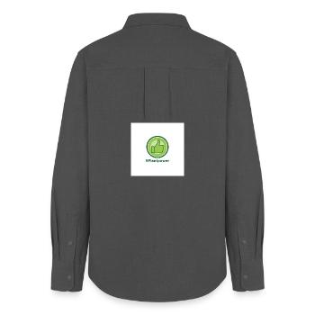 Logo de la main verte de Plantpower - Chemise Oxford Femme - charbon - Dos - AI Model Female 172 light (172cm)